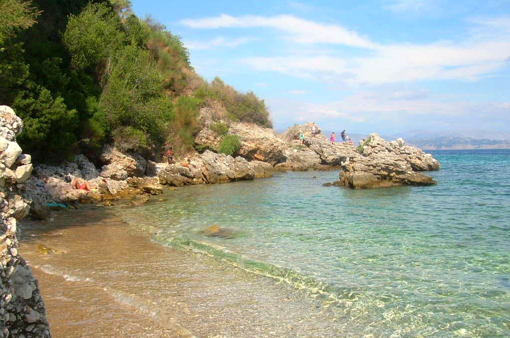 glyfa beach in Corfu